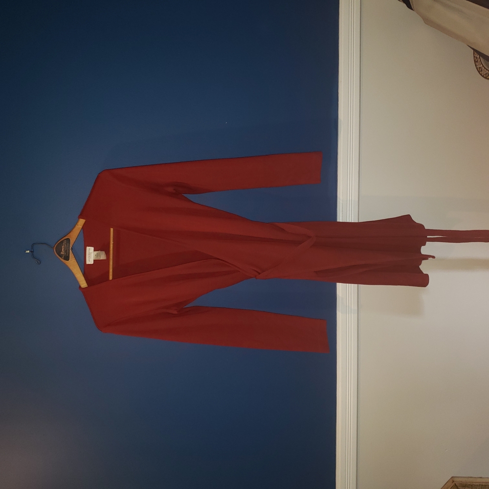 Chic Burgundy Women's Wrap Dress